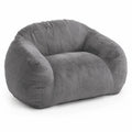 Fauteuil en tissu peluche gris