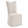 Chaise en tissu lin avec franges