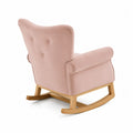 Fauteuil à bascule velours Rose Bois