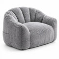 Fauteuil en tissu polyester gris 85x85x75 cm