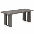 Table à manger rectangulaire en bois et métal gris 200x100x75 cm